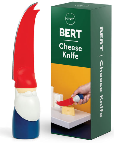 OTOTO Bert gnome-shaped cheese knife slices cheese smoothly for serving.