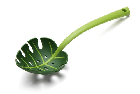 OTOTO Jungle Spoon Monstera leaf-design visible, safe for nonstick pans.