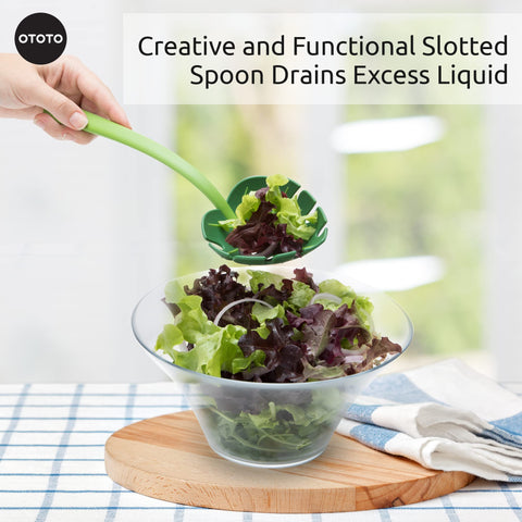 OTOTO Jungle Spoon Monstera nonstick-friendly utensil protects delicate surfaces.