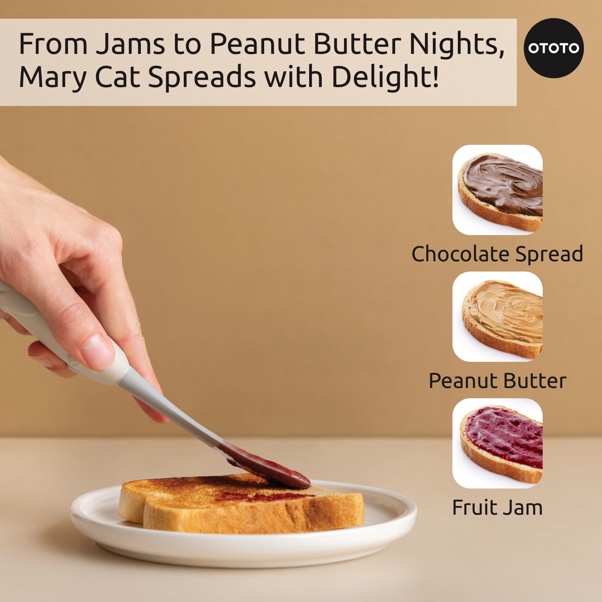 OTOTO Mary Cat BPA-free and 100% food-safe for safe kitchen use