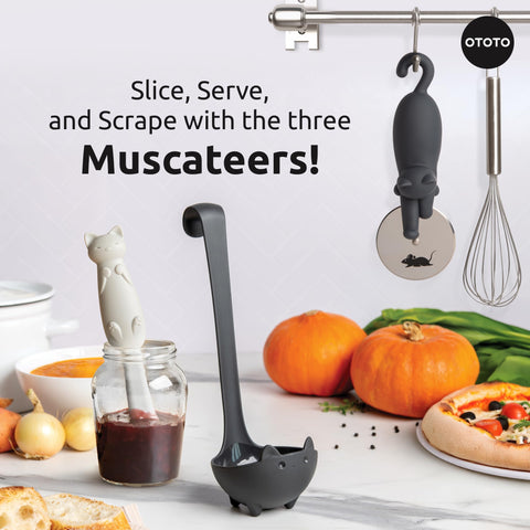 OTOTO Muscateers Katie black cat soup ladle scoops soups with gothic grace