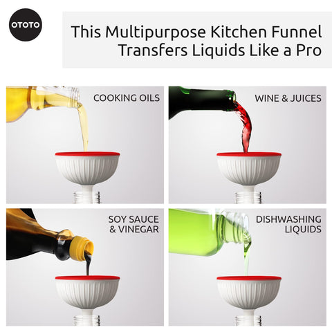 OTOTO Silicone funnel is BPA-free and safe for foods.