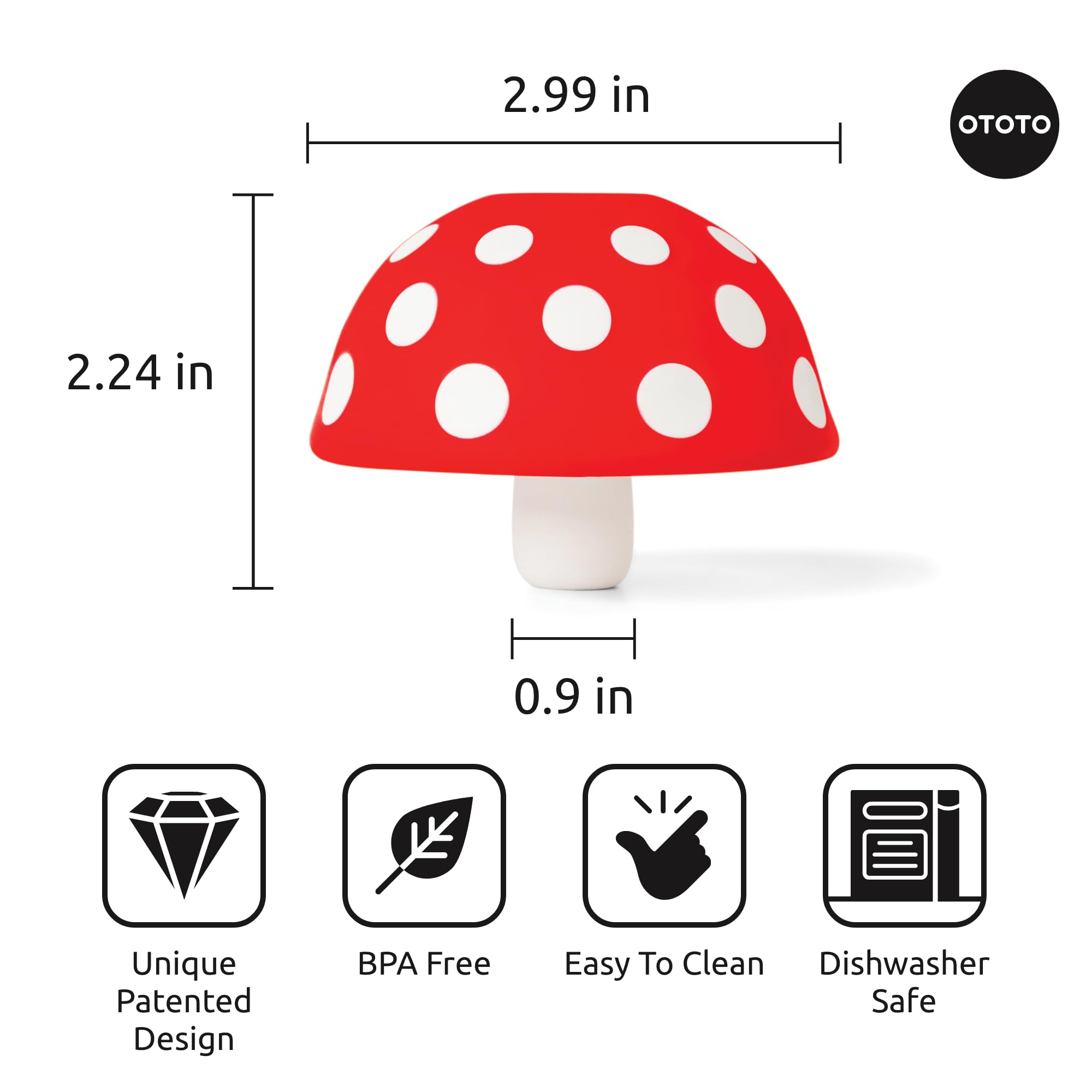 OTOTO Mushroom foldable funnel positioned in a bottle neck for clean filling.