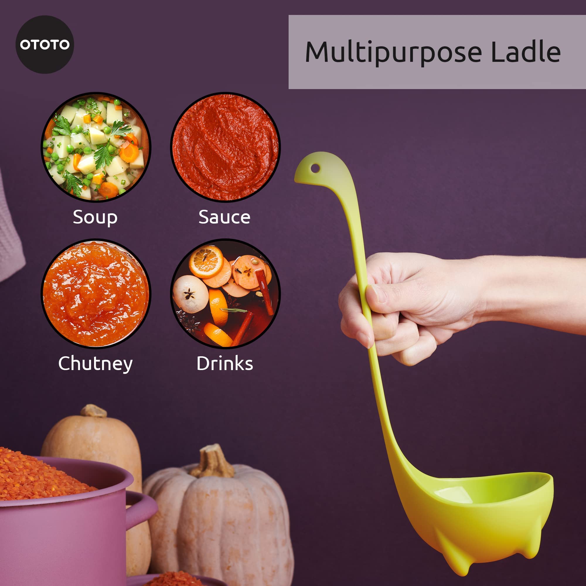 OTOTO Nessie ladle brings loch-ness charm to everyday meals.