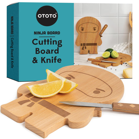 OTOTO Ninja Board cutting board: playful ninja shape for quick prep.