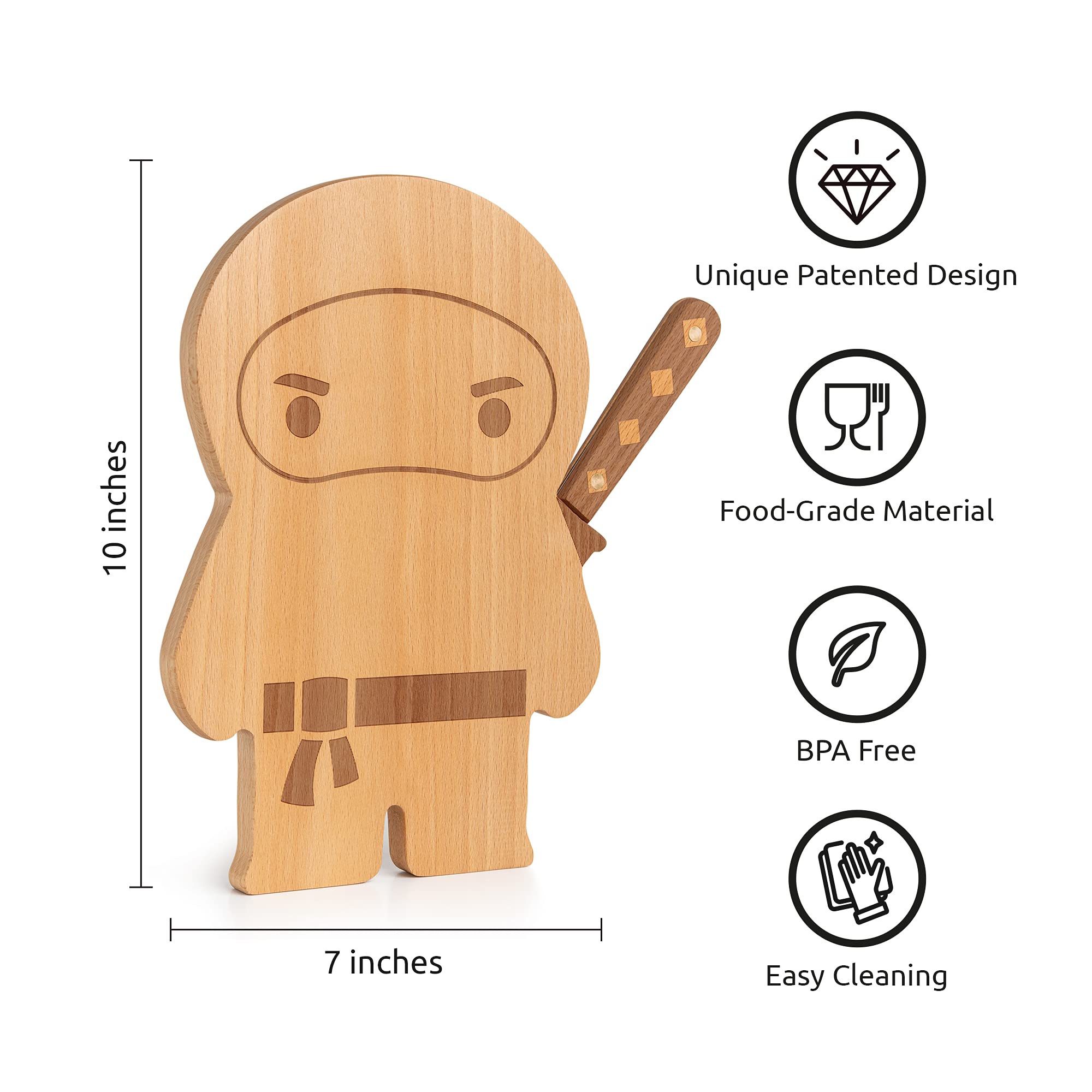 OTOTO Ninja Knife Slot keeps the blade safe and ready during prep.
