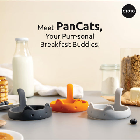 OTOTO PanCats white ring for neat breakfast rounds
