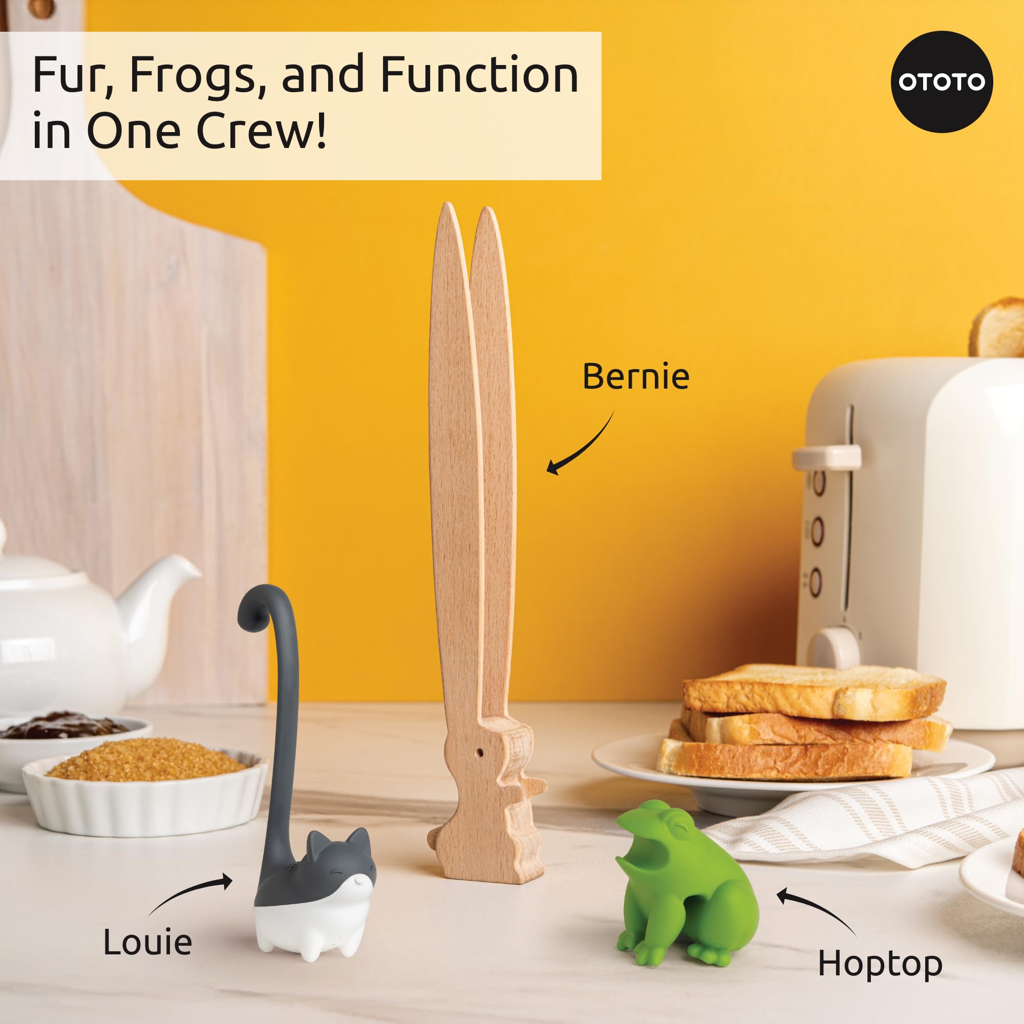 OTOTO Prep Pals trio shown together as a cheerful stove-top collection.
