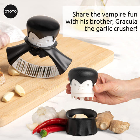 OTOTO Rockula kitchen tool ready for prep and flavorful garlic.