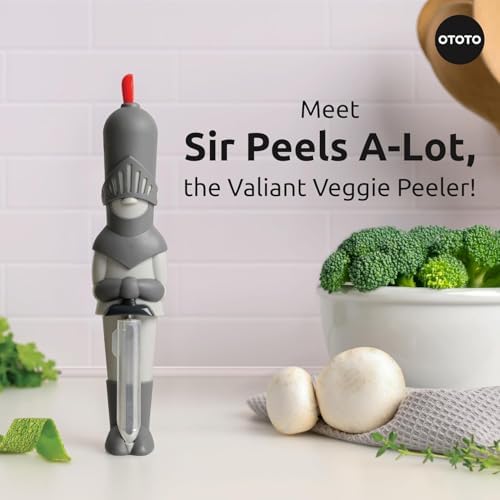 OTOTO Sir Peels A-Lot stands on the counter for quick, ready-to-use peeling