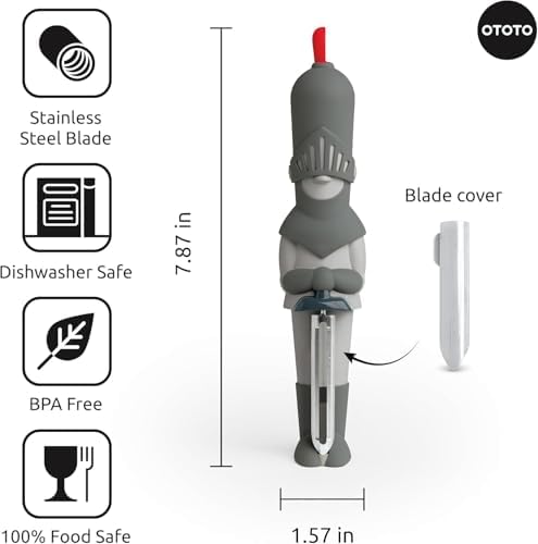 OTOTO Sir Peels A-Lot stainless steel is dishwasher-safe for easy cleanup