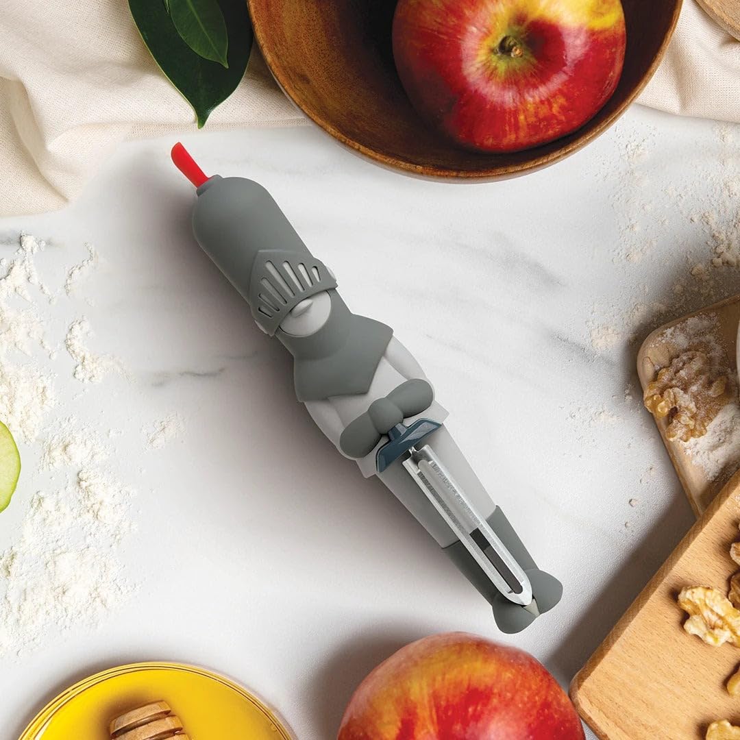 OTOTO Sir Peels A-Lot ergonomic handle provides a secure grip during kitchen prep