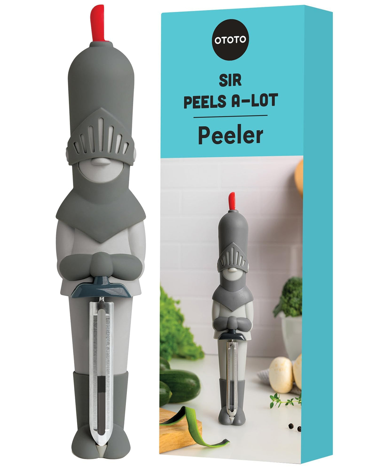 OTOTO Sir Peels A-Lot knight peeler blade delivers precise peeling for potatoes and fruits