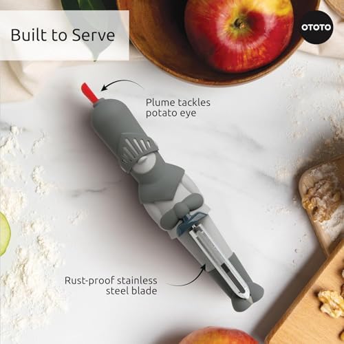 OTOTO Sir Peels A-Lot swivel blade glides smoothly through skins with minimal effort