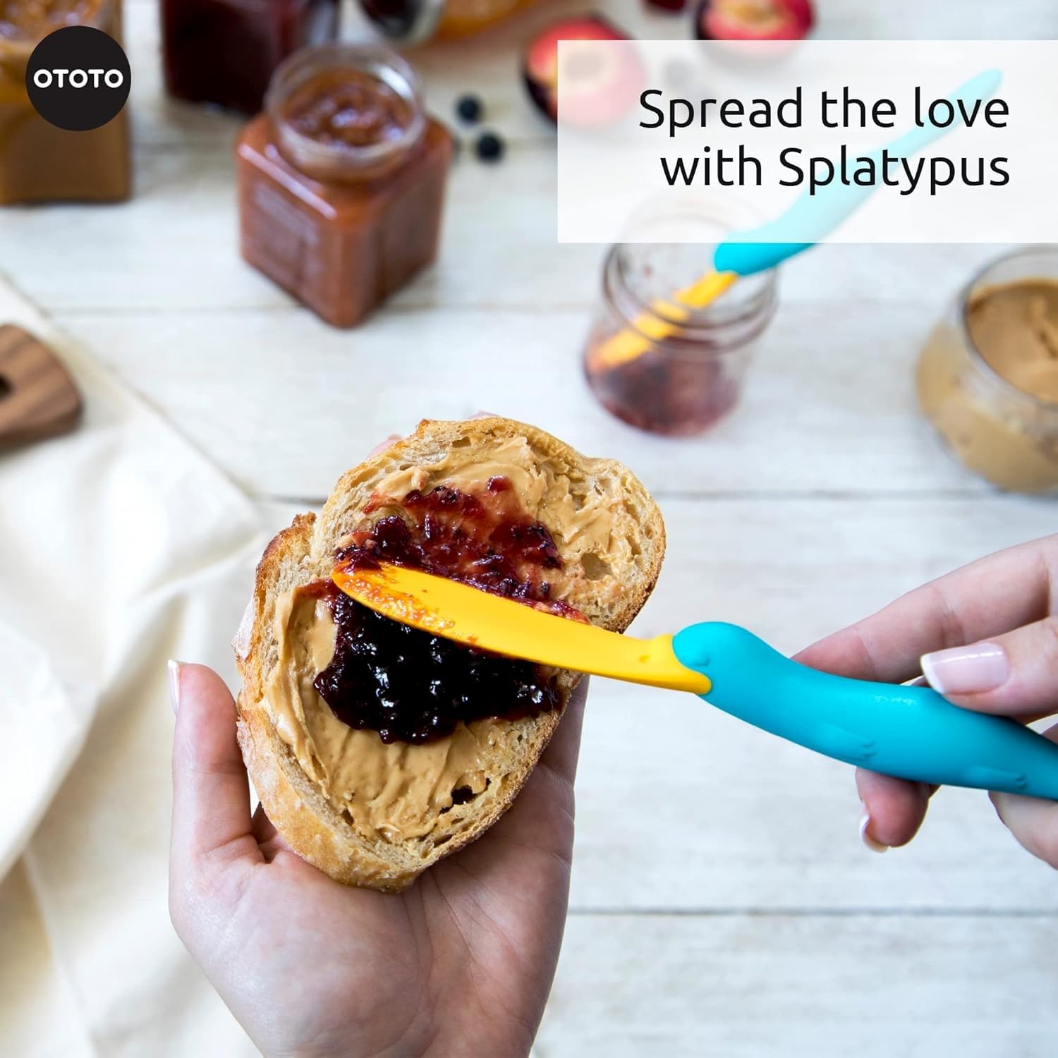 OTOTO Splatypus used as a crepe spreader for even batter distribution