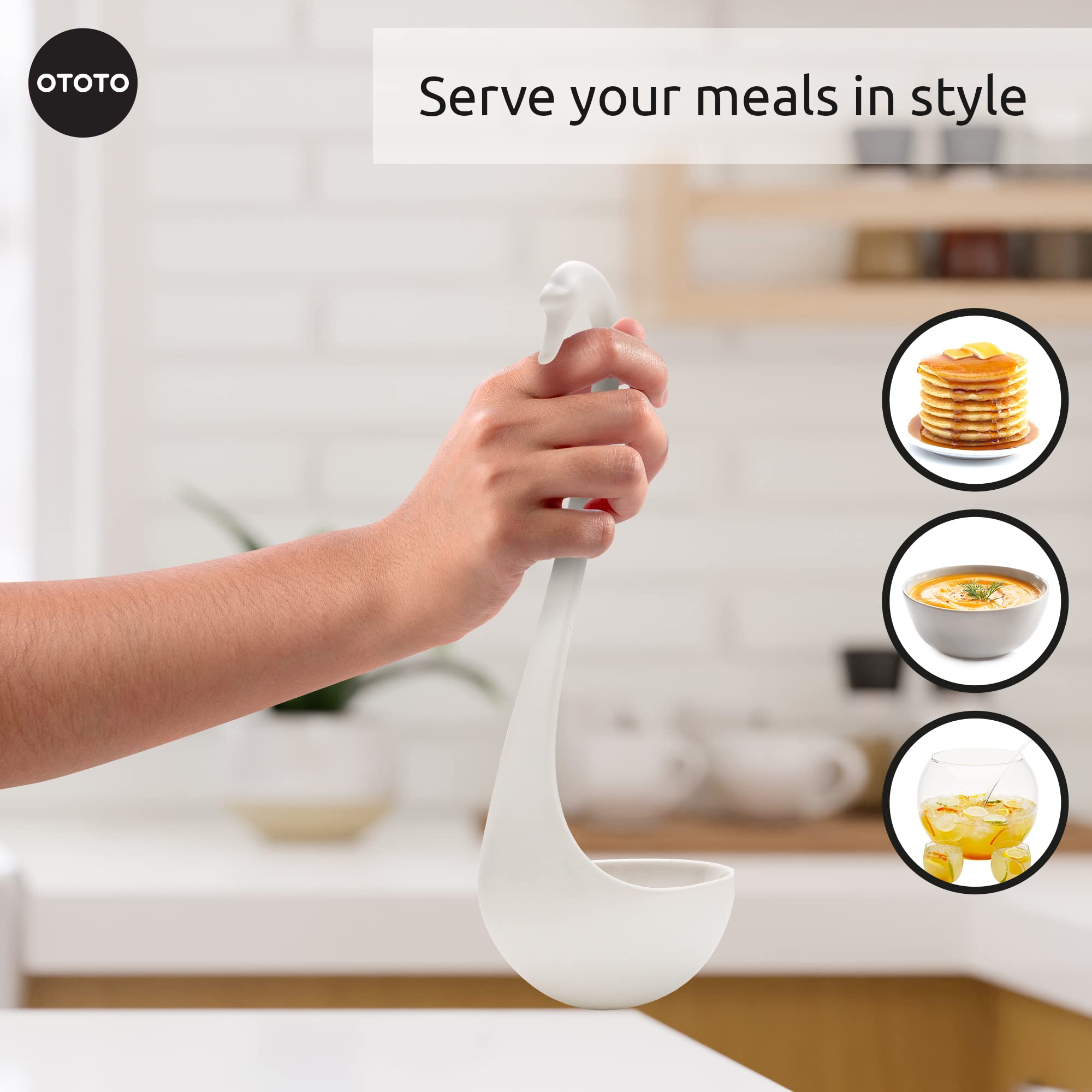 OTOTO Swanky Swan dishwasher-safe design makes cleanup simple.