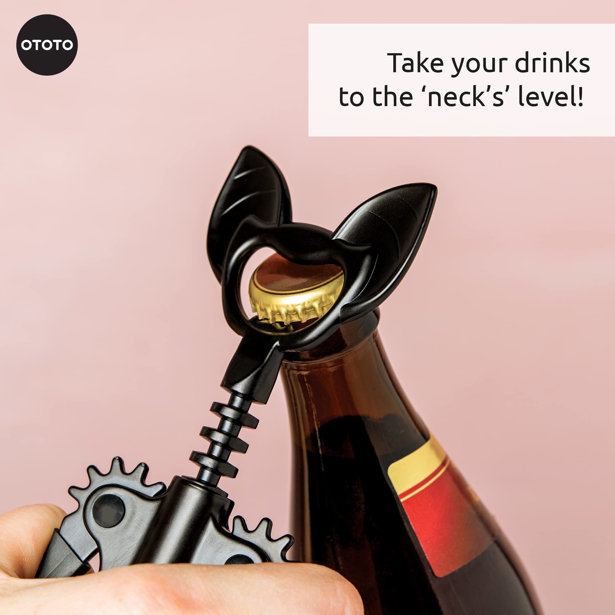 OTOTO Vino Spooky Bat adds playful flair to any kitchen or bar.