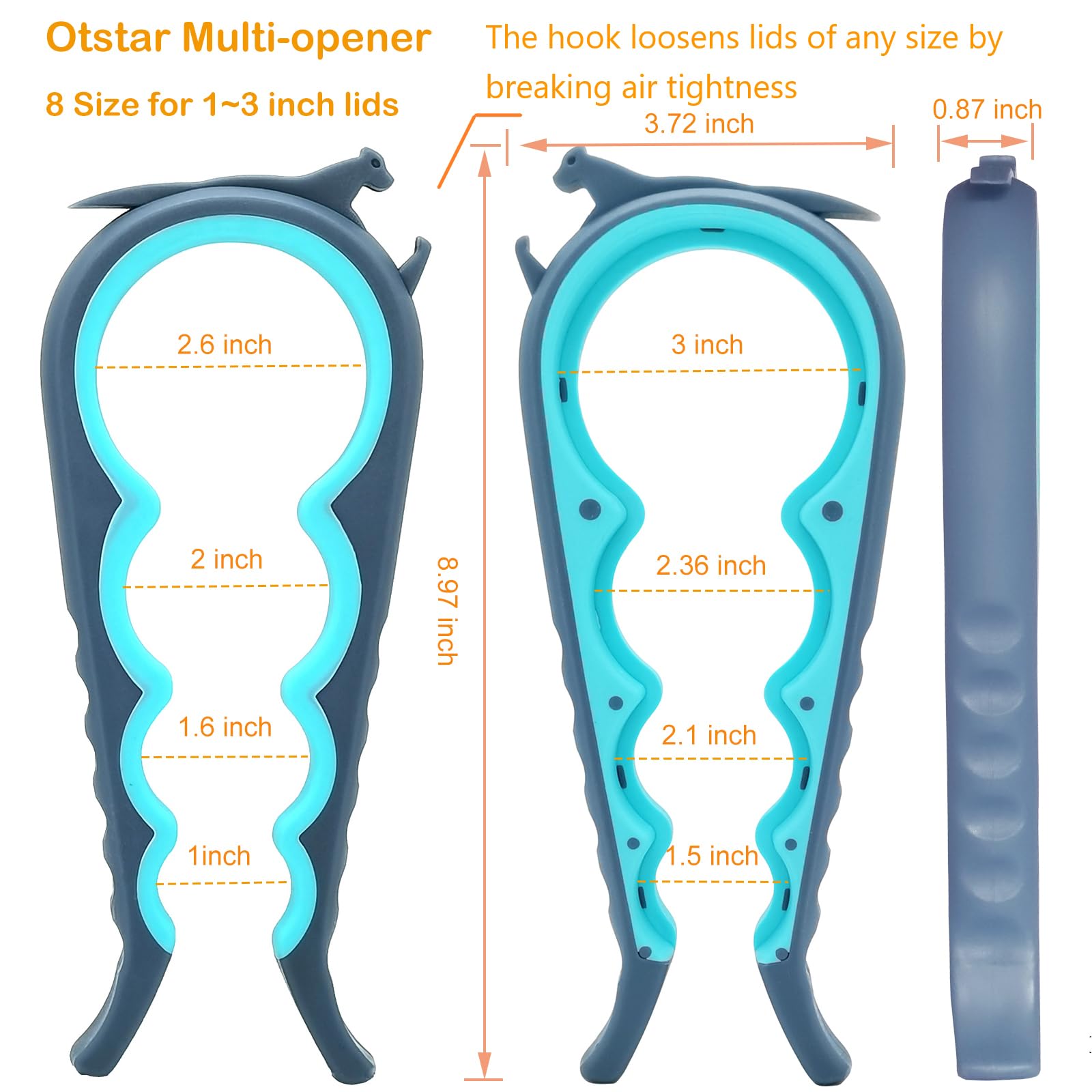 Otstar jar opener silicone grip pad close-up highlighting anti-slip grip