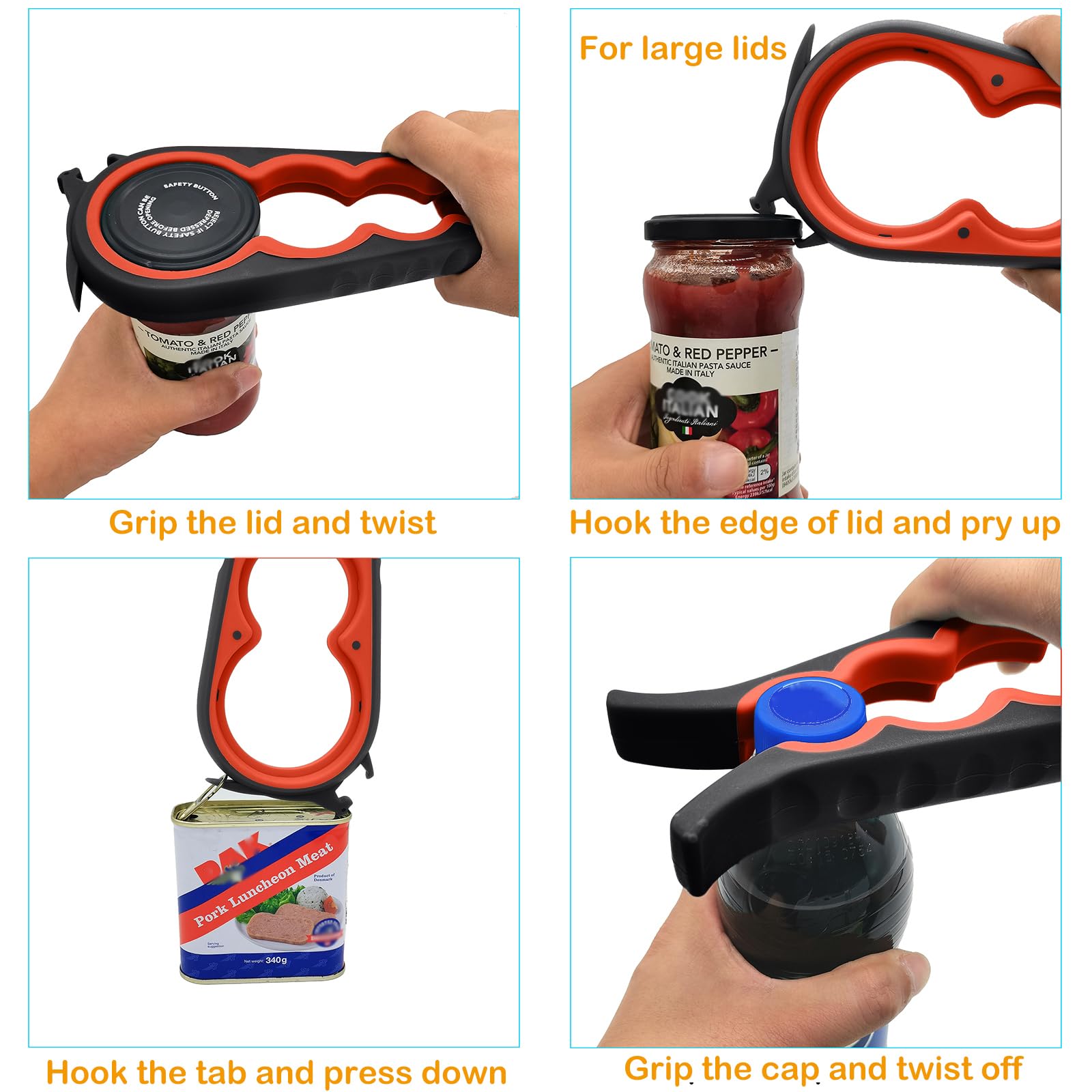 Otstar non-slip-gripper-pad in action, providing secure grip on slippery jars.
