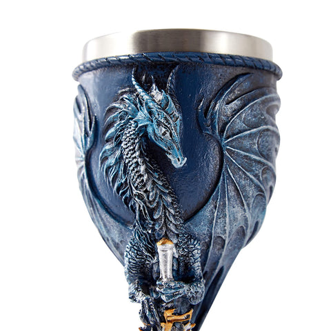 Ottalent Blue Dragon Goblet 7-ounce capacity ideal for themed toasts.