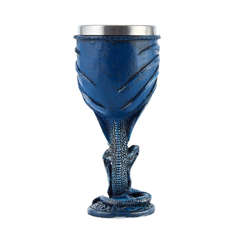Ottalent Blue Dragon Goblet top view reveals elegant rim and dragon design.