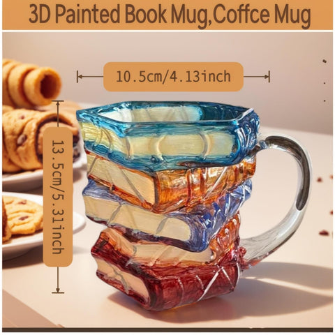 OTTNSA 3D book-stack mug colors detail reveals vibrant hues