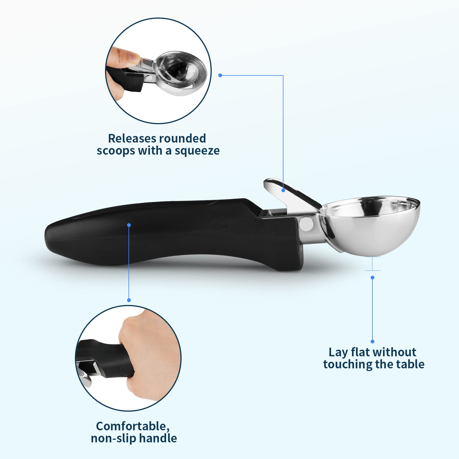 OTVAFAVA 3tbsp cookie scoop for even dough portions