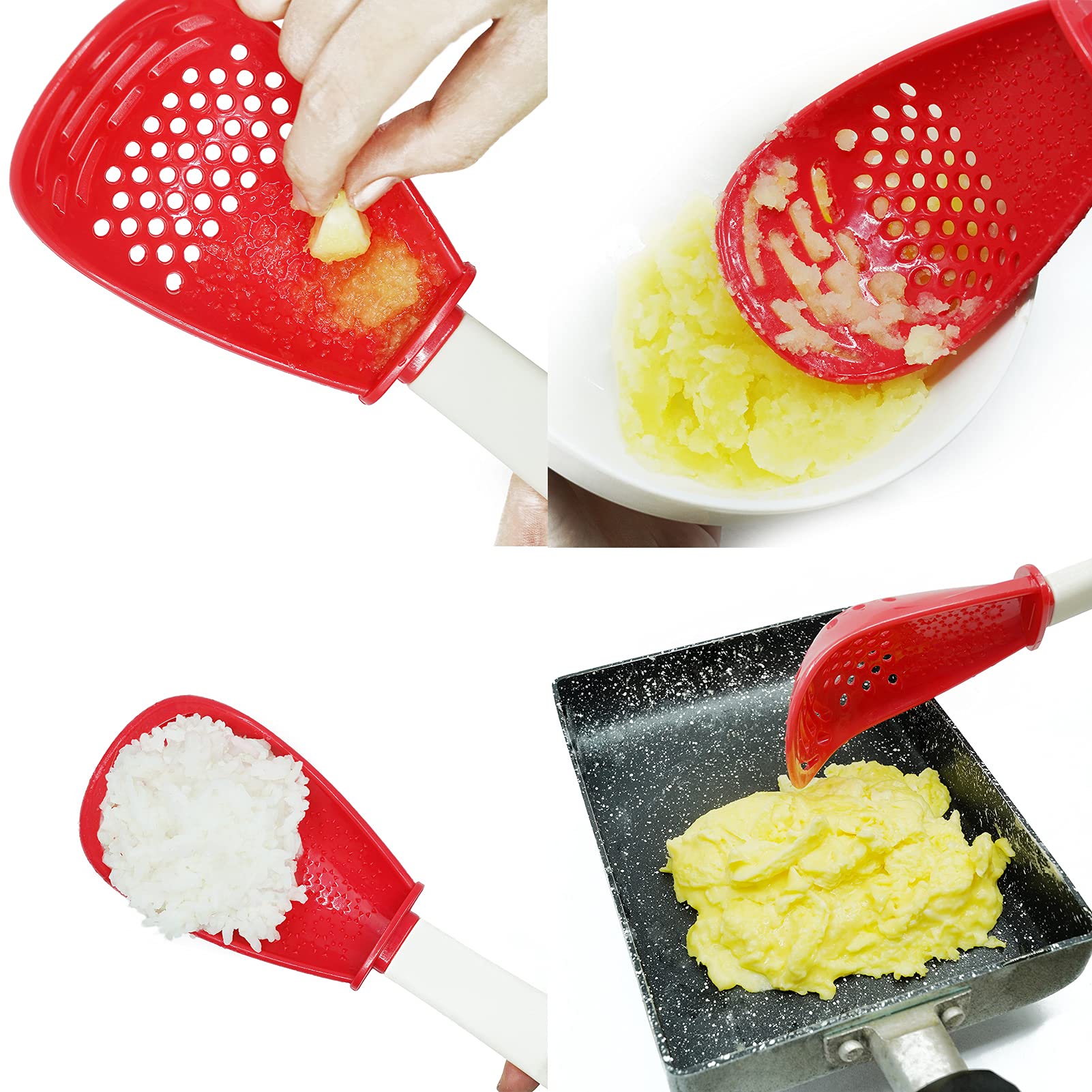 Ouboda 6-in-1 spoon slotted spoon for draining liquids during cooking