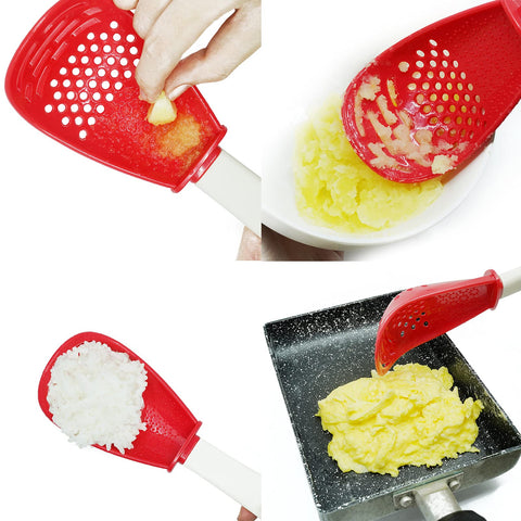 Ouboda 6-in-1 spoon slotted spoon for draining liquids during cooking