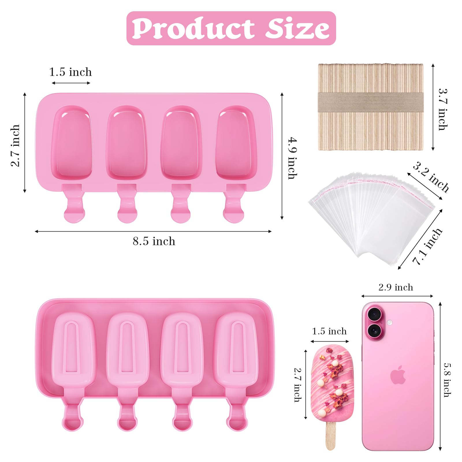 Ouddy Life 12-cavity silicone popsicle mold for quick batch freezing