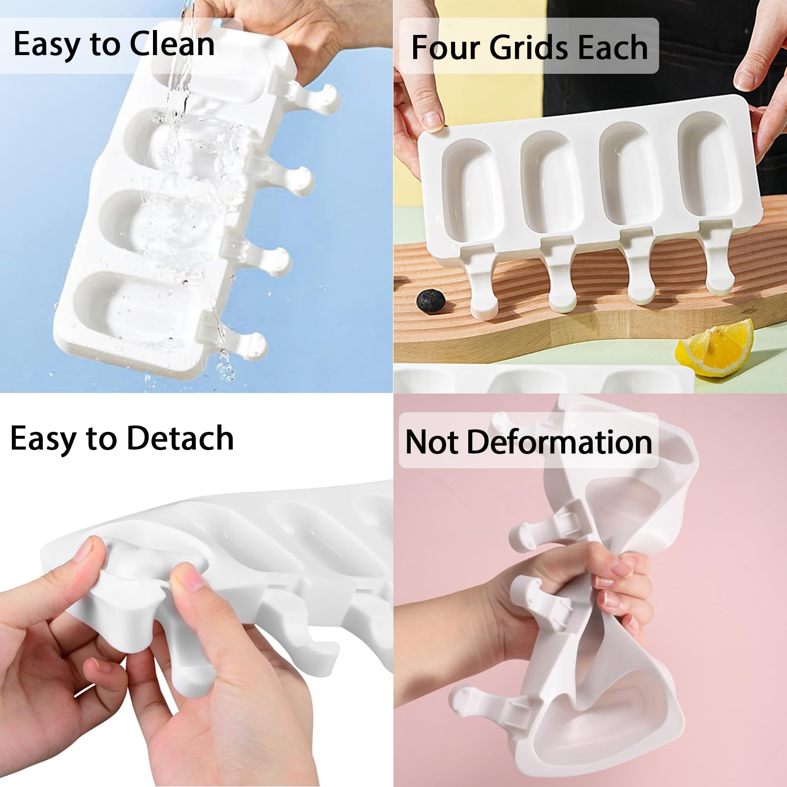 Ouddy Life easy-clean silicone molds for multi-use desserts