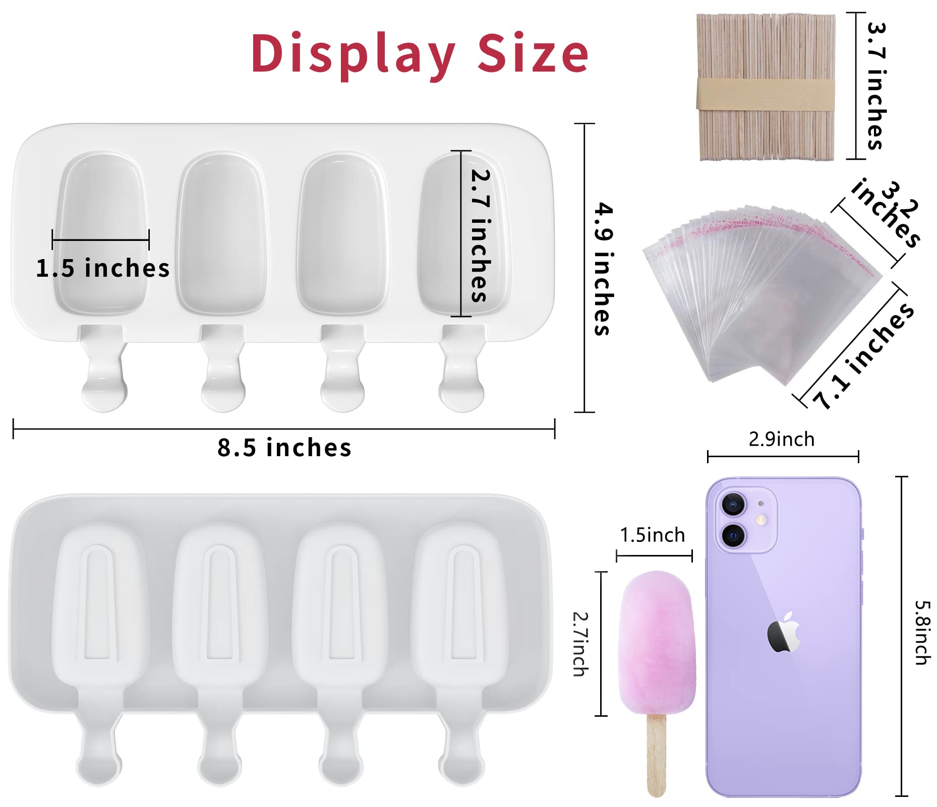 Ouddy Life flexible silicone molds for oven or freezer use