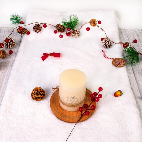 Ouddy Mode Christmas table runner care and use tips to preserve plush quality.