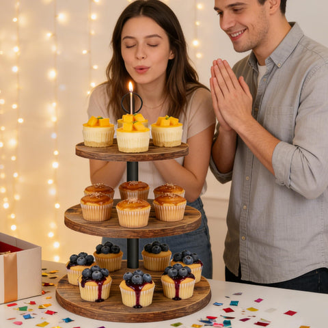 OugeWood cupcake stand 2-pack offers versatile dessert table options