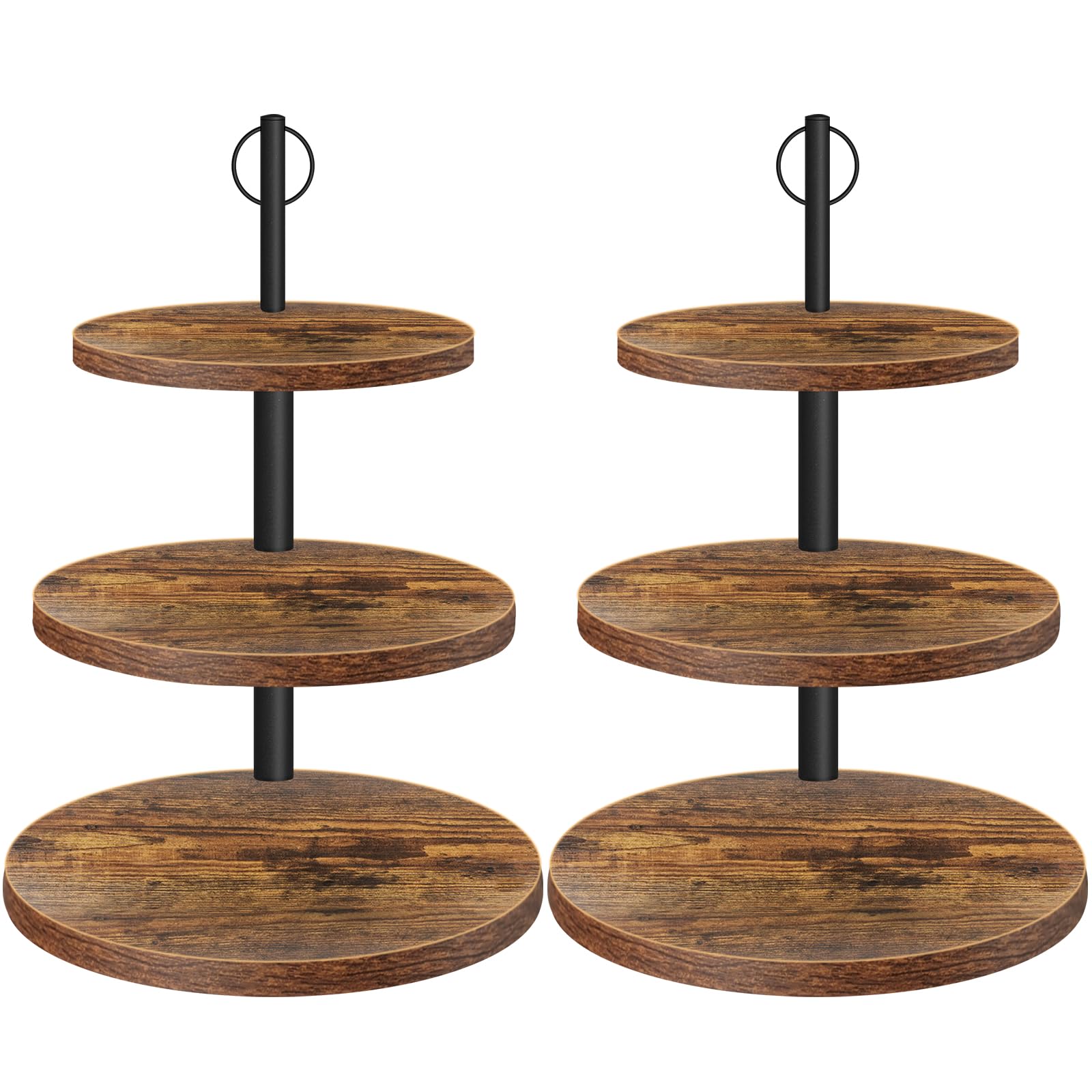 OugeWood cupcake stand 3-tier rustic display for elegant weddings and birthdays