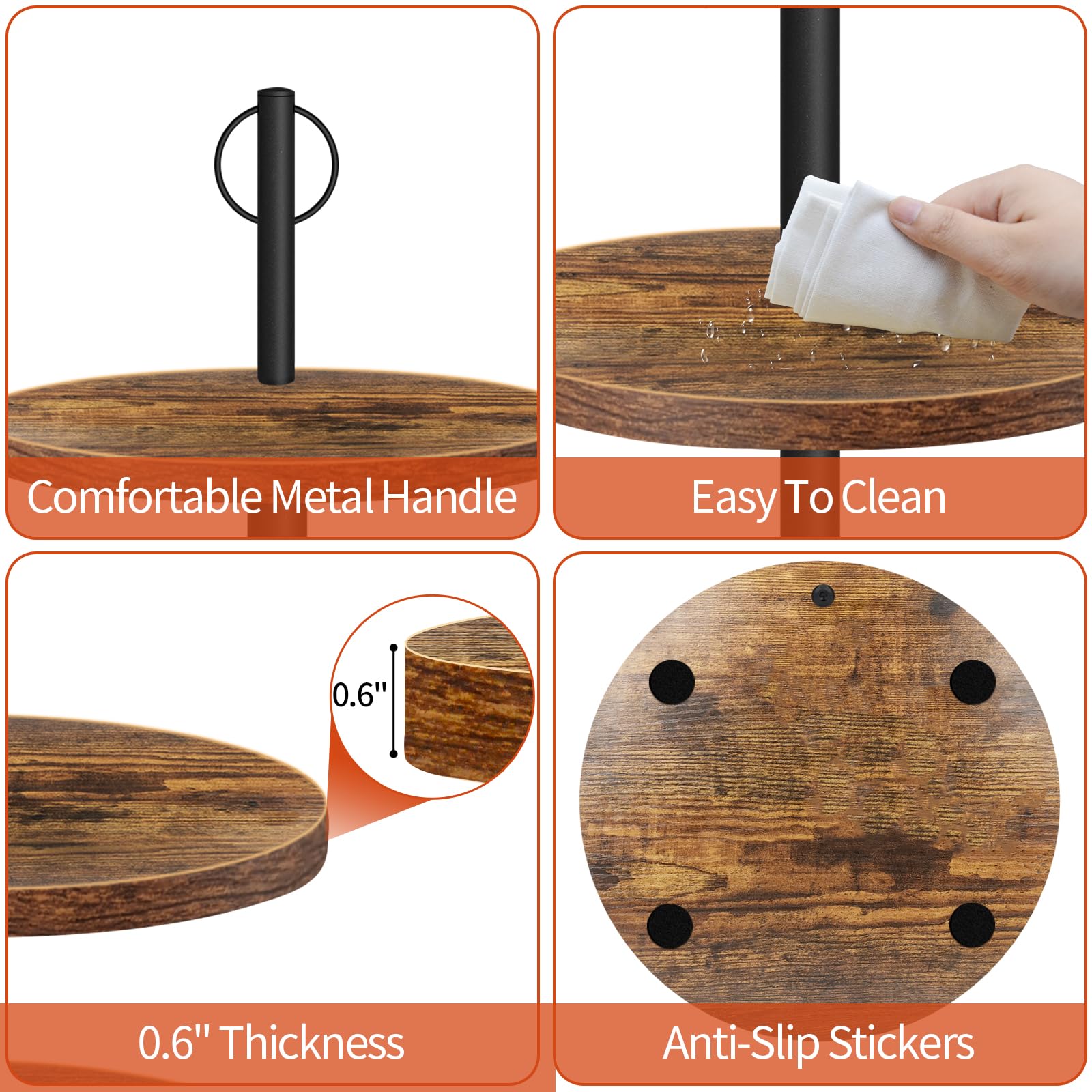 OugeWood cupcake stand easy-clean surface makes post-event cleanup simple