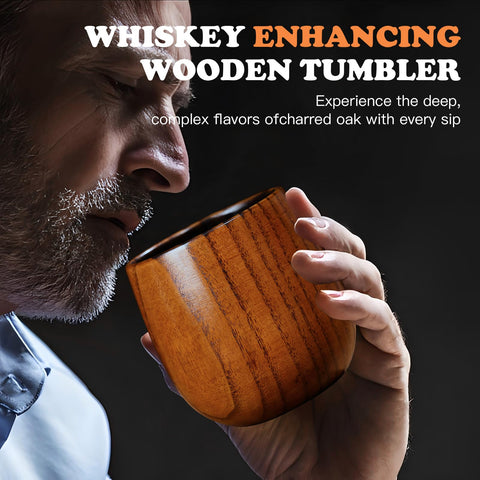 OUHT Hand wash-only wooden glass protects the finish and wood