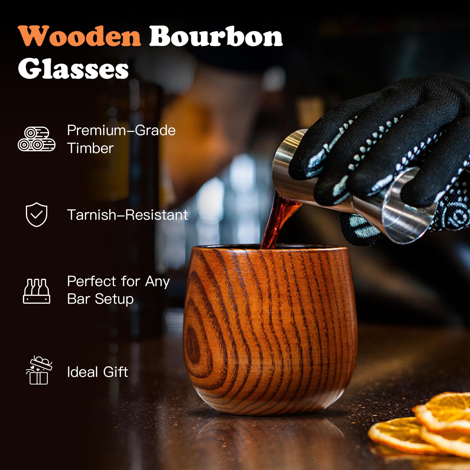 OUHT Solid wood grain detail highlights unique handcrafted character