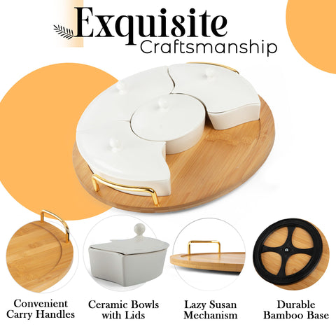 Oui Raquel elegant serving platter set suits indoor and outdoor dining.