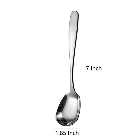OULIGET Korean-style square spoon in heavy stainless steel for durable daily use