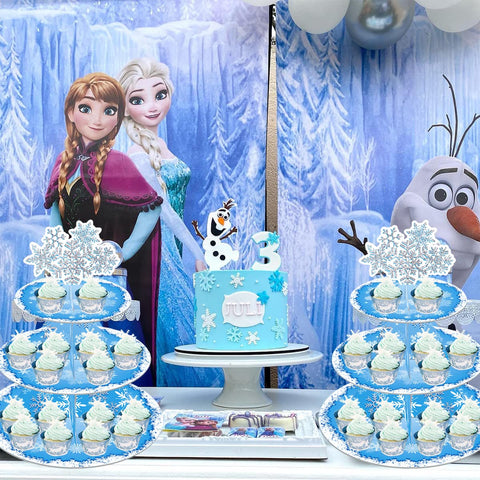 OULUN Winter-themed close-up, bright colors and delicate snowflake motifs.