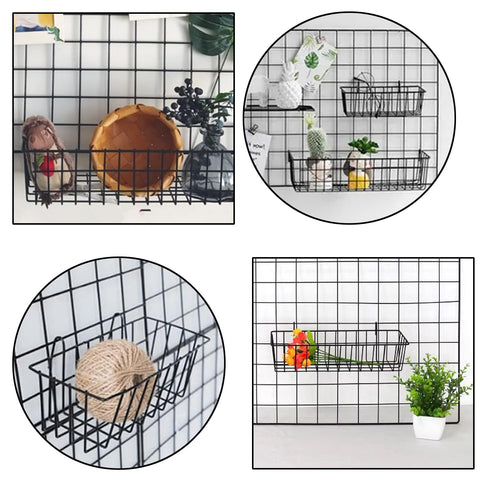 Oungy black wire baskets pack 10 for versatile storage.