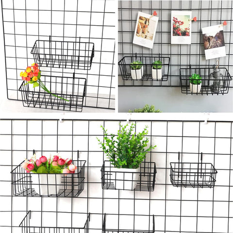 Oungy open-design wire basket inside view improves visibility.