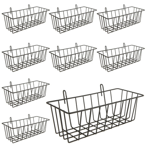 Oungy wire baskets grid wall assembly keeps kitchen essentials organized.