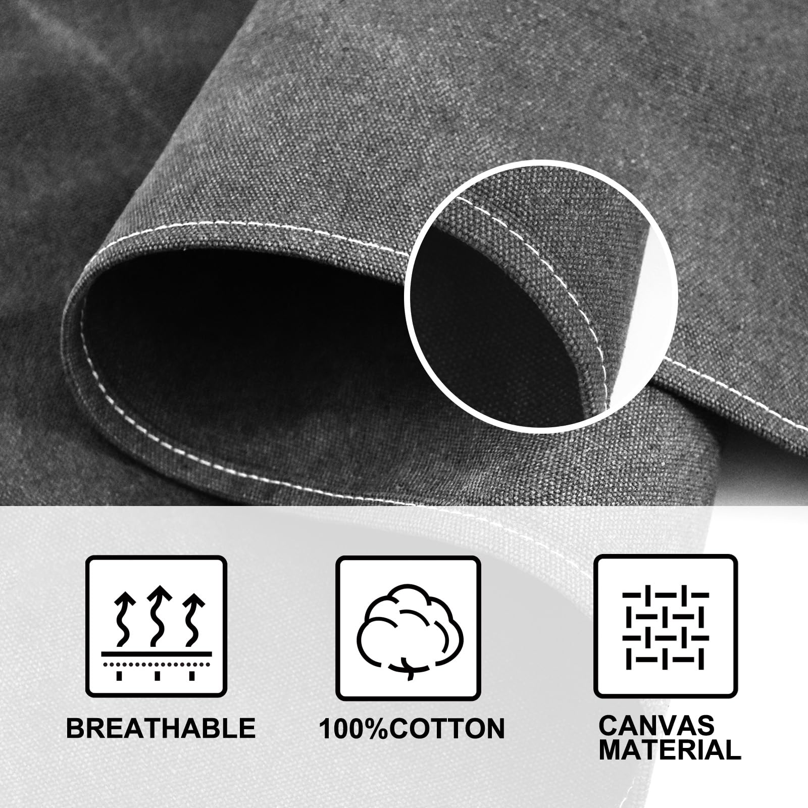 OUNLEN apron sized 26.7 by 29.5 inches for full coverage