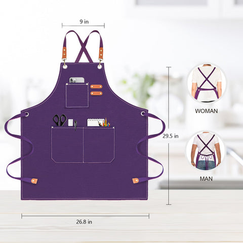 OUNLEN Chef Apron showing its three pockets for tools and phone