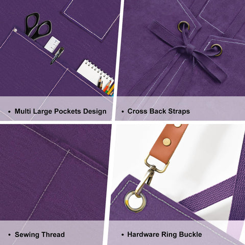 OUNLEN Brass buckle on chef apron for secure adjustable fit