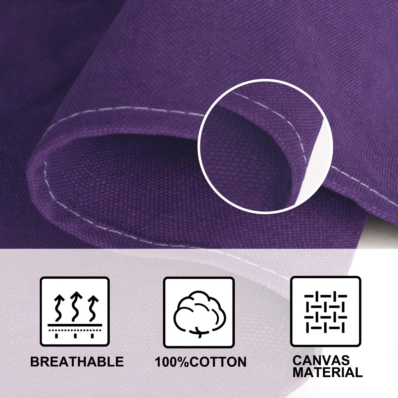 OUNLEN Canvas material and reinforced corners on chef apron