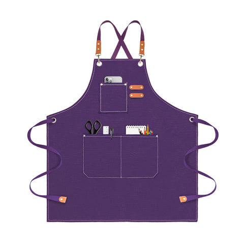 OUNLEN Chef Apron with cross back straps for comfortable long wear during cooking