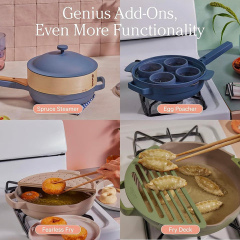 Our Place Always Pan 2.0 oven-safe up to 450 degrees.